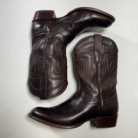 Tecovas The Cartwright Men’s Cowboy Boot Dark Brown Leather Size 12D Western EUC main image 7